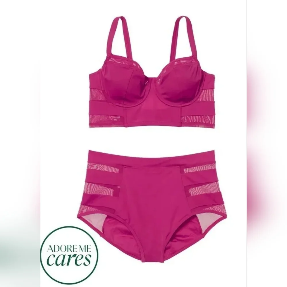 NEW NWT ADOREME Plus Size Daeny Contour 42DDD & 4XL High Waisted Briefs - Picture 10 of 10